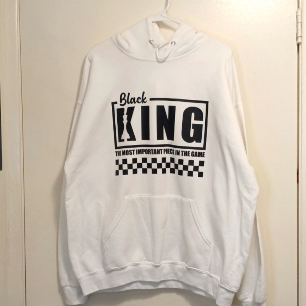 Jerzees XL White Graphic Hoodie